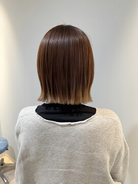 シェノン 赤羽店(CHAINON) 切りっぱなしボブインナーカラーブラウンベージュ赤羽美容院