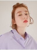 クールなふんわり大人アレンジハーフアップ編みおろしボブ