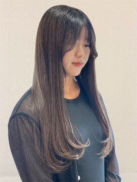 シエル バイ ケンジ 登戸 生田(CIEL by KENJE) レイヤーカットローレイヤー顔周り小顔透明感オリーブベージュ