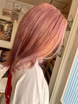 ヘア メイク ココ(hair make coco) ブリーチ★ホワイトピンク