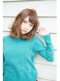 【NiCO 八戸】伸ばしかけ くせ毛風 ふわミディ 大人ボブ ♪