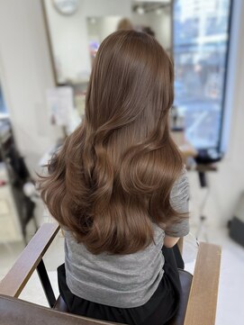 ハピネス 梅田茶屋町店(HAPPINESS) 韓国風/レイヤーカット/顔周り/顔まわり/髪質改善/ベージュ