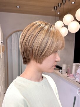 ロンドアジュール 横浜(Lond azur) オリーブグレー/ショートボブ/ココアベージュ/黒髪/小顔/横浜