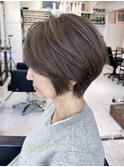 40代50代60代/脱白髪染め白髪ぼかしハイライト/大人ショート