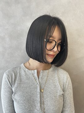 ボヌール 川西(Bonheur) 地毛風透明感カラー×骨格補正カット/川西/宝塚