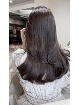 カラ フクオカ 天神(Cara FUKUOKA)&nbsp;ショコラグレージュ&レイヤーカット《福岡ブリーチなしカラー》