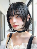 レア 新越谷(LEA)&nbsp;イメチェン　外ハネ　ボブ　美髪　ワイドバング　ブルーブラック