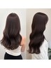 【透明感カラー＋ベーシックトリートメント　shスパ付き】￥8000