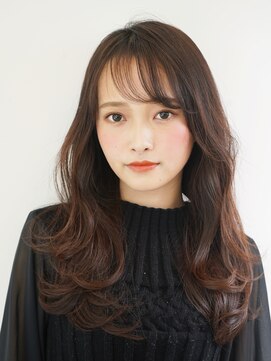 ジーナ 博多(Zina) セシルカットフリンジウェーブx大人かわいい前髪ココアブラウン