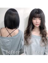 あるじゃんすー 天神店&nbsp;シルバー×ブラック#シールエクステ#ゆるふわウェーブ#卵型#天神