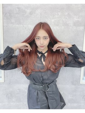 ルーブ トウキョウ(Loob. TOKYO) ハイ透明感☆コーラルピンク☆【池袋.ケアブリーチ