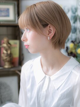 カバーヘア ブリス 上尾西口店(COVER HAIR bliss) シースルーバング大人ハイライトマッシュボブb上尾20代30代40代