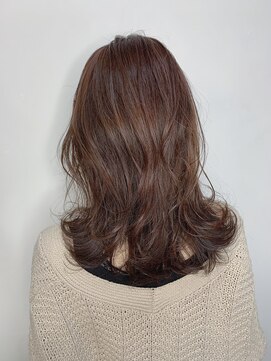 モルニ(MORNI) ショコラブラウン_マロンベージュ Aラインボブ かきあげ