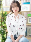ナチュラルモードうる艶髪小顔前下がりボブc5川口20代30代40代