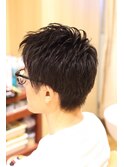 ツーブロック センターパート 
