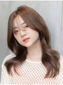 大人可愛い前髪/ミディアム/シースルー/20代30代/原宿/表参道