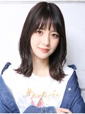 大人可愛い小顔美髪ツヤ髪モテ髪外ハネボブ小顔カットA7