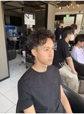 ツイストパーマツイストスパイラルパーマフェードカットショート
