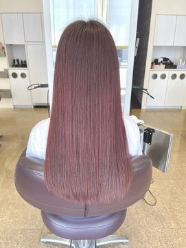 レッド(ReD) くびレイヤーエモージュ前髪ピンクベージュ小顔大人ガーリー