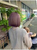 きりっぱなしボブ+ラベンダー/20代/30代/40代