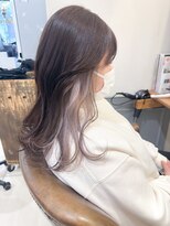 ネオリーブアイム 横浜西口店(Neolive aim)&nbsp;見せるインナーカラー ホワイトグレー【横浜】k