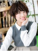 シアーグレージュくせ毛風小顔ショートパーマh3浦和20代30代40代