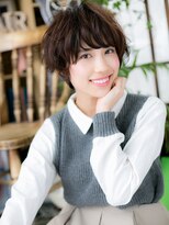 カバーヘアアンドスパ ブリス 浦和(COVER HAIR&SPA bliss)&nbsp;シアーグレージュくせ毛風小顔ショートパーマh3浦和20代30代40代