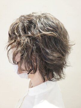 松本平太郎美容室 国立店 ショートレイヤー×クリープパーマ