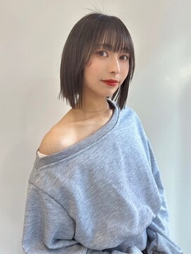 ロンド ジュルード 名古屋(Lond jeloud) 洗練されたくすみベージュボブ