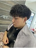 波巻きパーマスパイラルパーマ韓国マッシュスペインカール