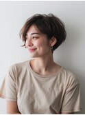 大人ゆるふわ耳掛けショート