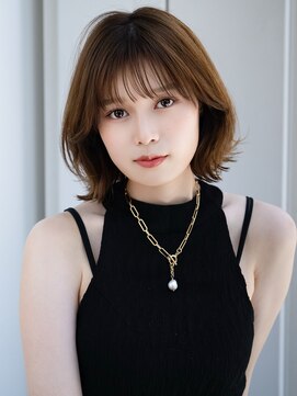 エインアンリー 表参道(AIN.ANLY.) ボブルフ20代30代40代薄めバングくびれボブナチュラルカール小顔