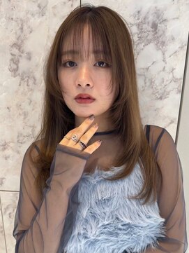 シー バイ ロンド 新宿(Sea by Lond) レイヤーカット/シースルーバング/フォギーベージュ