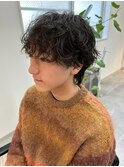 MEN’S HAIR/ブルーブラック/フェザーパーマ/津田沼