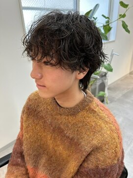 シエテ 津田沼(Siete) MEN’S HAIR/ブルーブラック/フェザーパーマ/津田沼