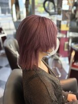 グリッツ (GLITZ) ラベンダーピンクカラーウルフカット