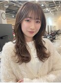 ナチュラル小顔前髪あり後れ毛サイドバング結べるボブくびれヘア