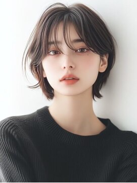 レリーノーブル 西宮北口(RelyNoble) シースルーバングで大人かっこいい[西宮北口/白髪ぼかし]