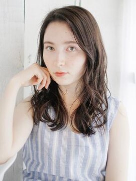 ヘアメイク ナル(hair make nalu) かきあげバングのゆるミックスカール