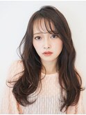 セシルカットフリンジウェーブx大人かわいい前髪ココアブラウン