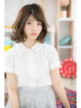 ミック ヘアアンドメイク アップ 駒込店(miq Hair&Make up) 大人かわいいモノトーングレージュ外ハネカールボブc1