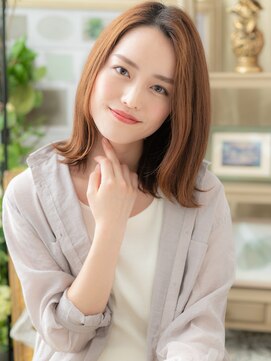 カバーヘアアンドスパ ブリス 浦和(COVER HAIR&SPA bliss) 外国人風大人ハイライト外ハネくびれミディa浦和20代30代40代