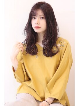 オーロ 宝塚店(ORO) 【くすみブルー小顔ブランジュグラマラスくせ毛風毛先パーマ】