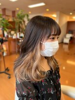 スタジオフィット(STUDIO FITTO)&nbsp;・ダークグレー×アッシュベージュインナーカラー・