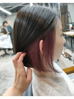 イキプラスディードットログ 大和八木駅前店(ikii+D.Log) ショートカット イヤリングカラー ピンク 橿原 大和八木