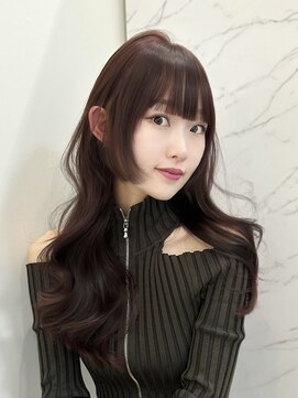 ノイズ エコル(Hair&Make NOISM ekolu ) 前髪パッツン姫カット韓国風レイヤースタイル