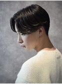 曲がる縮毛矯正で作るニュアンス毛流れセンターパート　福岡