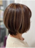 白髪ぼかしハイライト/大人女性/40代/50代/60代