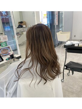 ブラウン(Brown) ハイライトバレイヤージュ