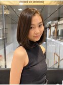 前下がりボブ/縮毛矯正